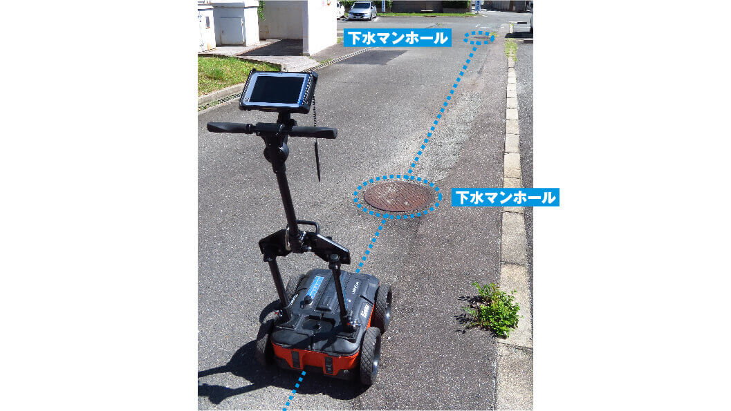 地中内部探査 下水管探査例