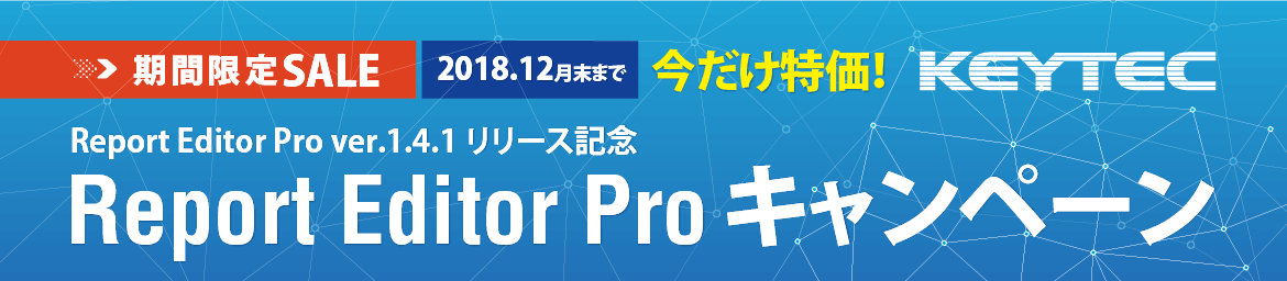 ［期間限定］Report Editor Proキャンペーン Ver1.4.1リリース記念！